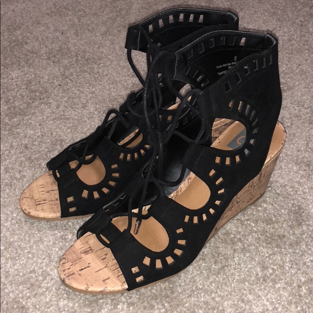 DV cork wedge sandals